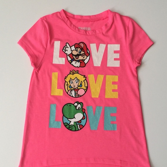 Mario Bros. Other - Girl's Crew Neck T-Shirt, Girl's Graphic T-Shirt